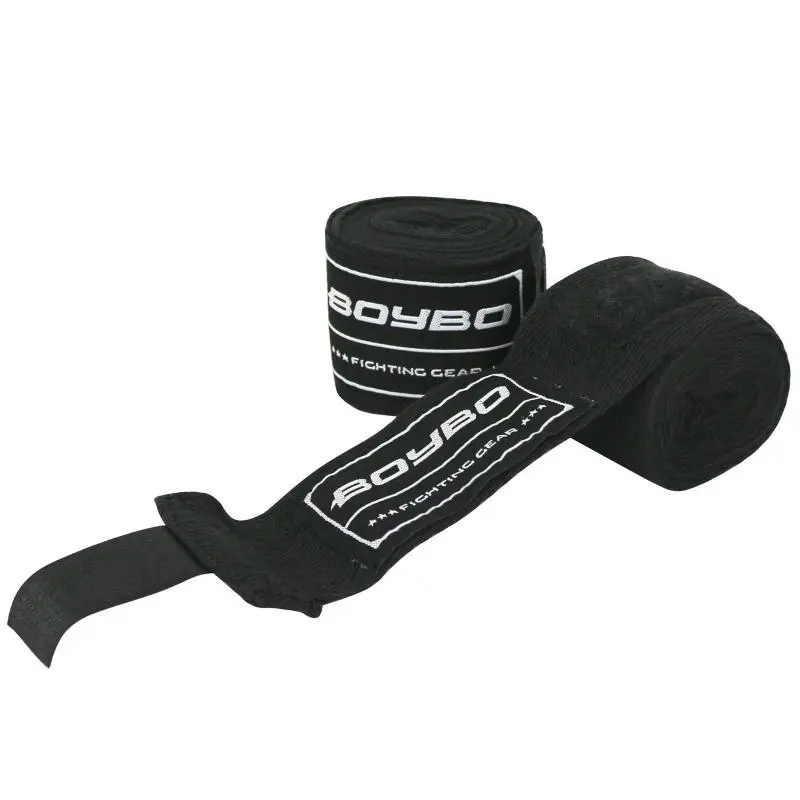 Бинты BoyBo 2,5 хлопок-эластан черный от магазина Супер Спорт